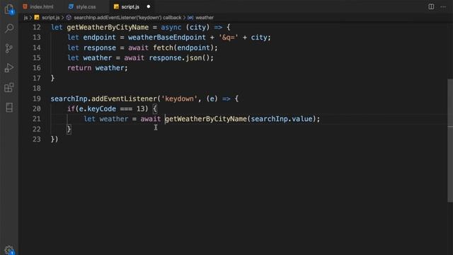 Weather   JS   Weather Details   Part 1