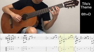 (final fantasy 7)TIFA'S THEME fingerstyle/guitar cover by KK with tutorial Tabs