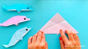 Origami Paper Dolphin | How to make Origami Dolphin | Paper Animals | Origami Paper Craft Animals