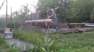 Беседка из бревна своими руками. Часть 1.