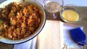 Пирог с горбушей и овощами