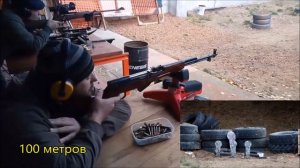 Сайга МК 5,45, ВПО-136 (Вепрь КМ) и ОП-СКС. Стрельба по бумаге и железу. Ловчий Плюс (Тольятти)