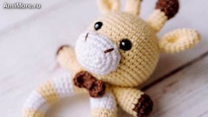Амигуруми: схема Жирафик погремушка. Игрушки вязаные крючком - Free crochet patterns.