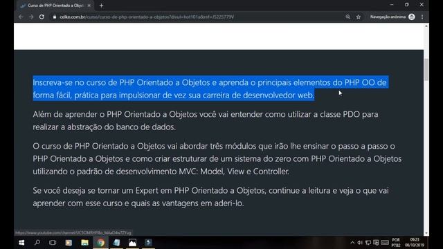 Curso de PHP Orientado a Objetos-Curso Online Completo смотреть онлайн