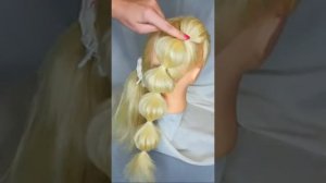 Легкая коса  Легкая прическа  Коса фонарики