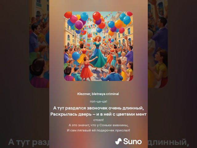 Сегодня Сонечка справляет именины. SUNO & KONTAKTS