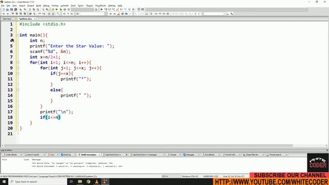 #22 || "*" STAR PATTERN|| in |C| Programming Language смотреть онлайн