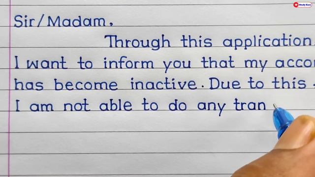 How To Write An Application For Reopen Bank Account In English | Reopen Bank Account Application | смотреть онлайн