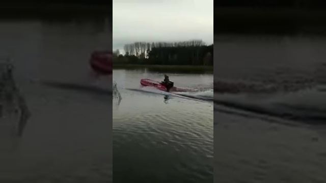 Лодка  с тоннелем Азимут JETLINE 425,  мотор Меркури 25 л.с..mp4