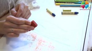 Рисование натуральными восковыми мелками с детьми