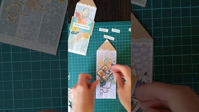 DIY ЗАКЛАДКА для книг своими руками. Закладки -карандаши. СКРАПБУКИНГ. смотреть онлайн