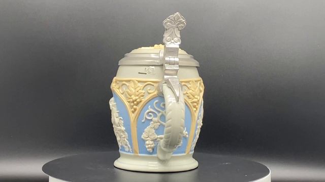 СТАРИННАЯ ПИВНАЯ КРУЖКА ЗА СТАКАНОМ ВИНА, 1/4 Л, VILLEROY & BOCH, ГЕРМАНИЯ, смотреть онлайн