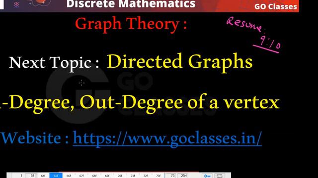 Graph Theory Lecture 2 - Degree Summation, Walk, Cycle, Path, Trail | GO Classes | Deepak Poonia