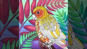 раскраска по номерам ? асмр видео попугай