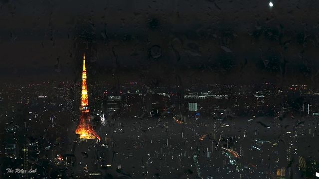 Эмбиент ночного города. Музыка со звуками городского траффика и дождя. смотреть онлайн