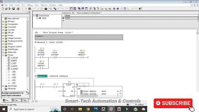 PLC Programming Tutorial. How to automate a conveyor with sensors. siemens Ladder logic. Pulse time