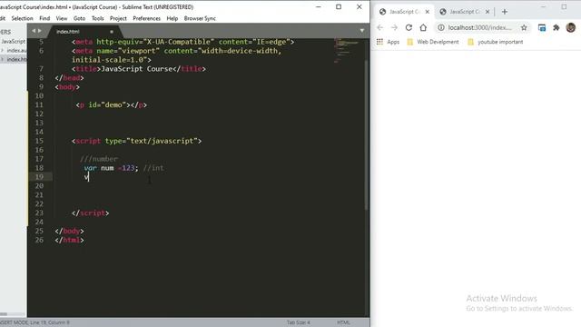JavaScript Tutorial for Beginners - Data Types