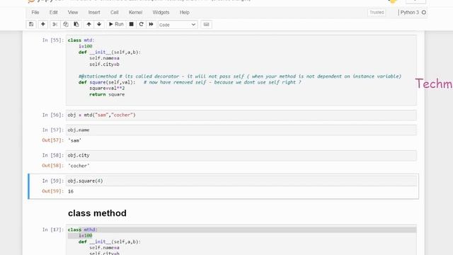 Static method / Class method in Python Explained | Python course for beginners | Techmaima