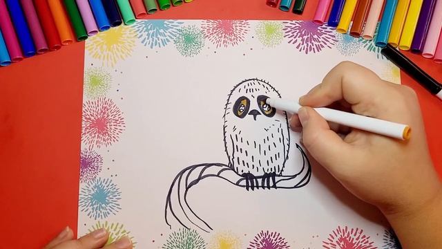 How Draw Owl White, Blue Owl. Как нарисовать Сову Белая сова смотреть онлайн