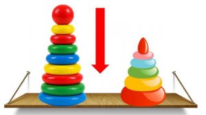 Учимся сравнивать два предмета по высоте