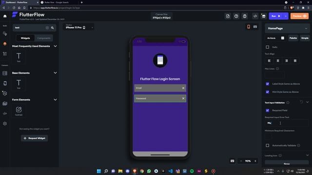 Flutter Flow Login UI Design Complete