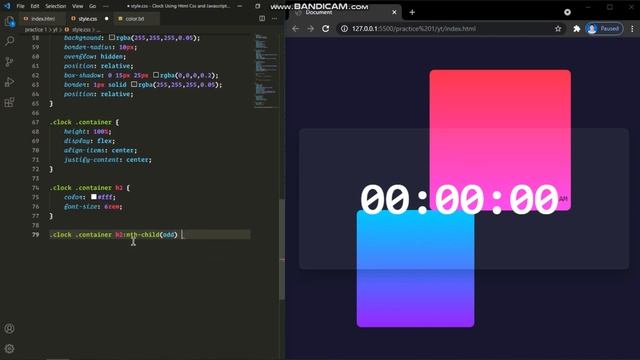 Awesome working glassmorphism clock using html, css and javascript смотреть онлайн