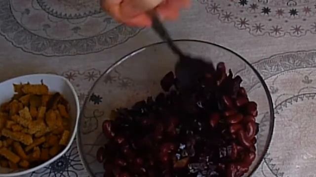 Салат с  Фасолью без Майонеза
