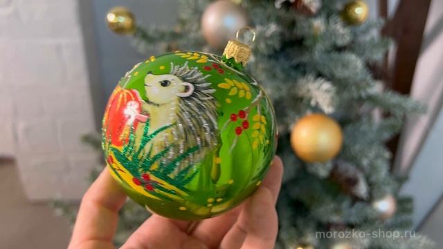 Набор ёлочных игрушек шары КОКОШНИК, расписной, 85 мм, 4 шт, стекло с2300 смотреть онлайн