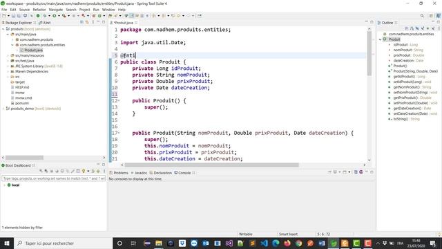 Spring Boot : 01_03 Création de l'Entité Produit et de son Repository смотреть онлайн