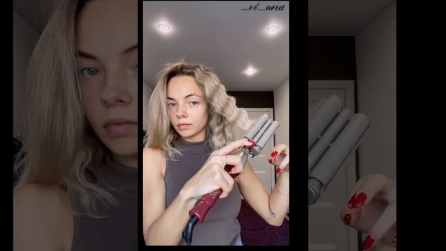 Укладка в домашних условия «эффект как после косичек». Тройная плойка смотреть онлайн