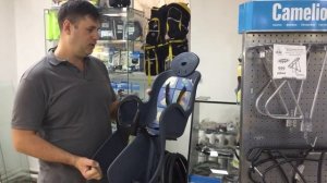 Установка детского кресла на багажник велосипеда.