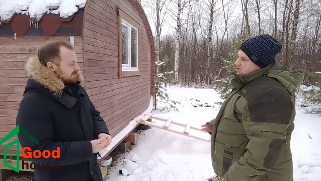 Отзыв баня бочка Квадро овал 4*6 метров Вологда