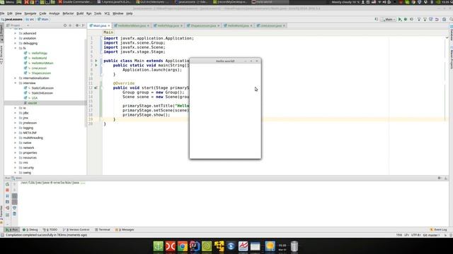 Урок Java 225: FX 1: HelloWorld смотреть онлайн