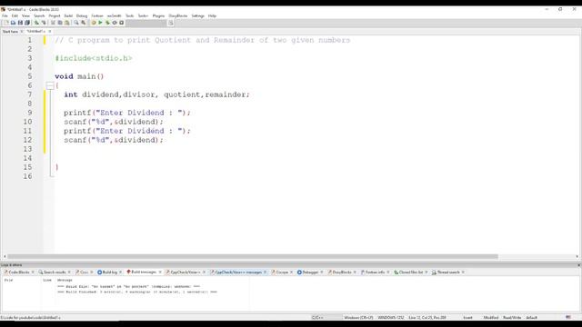 modulo operator in C | Class 9 | C program to find the quotient and remainder | Coding in C | Hindi