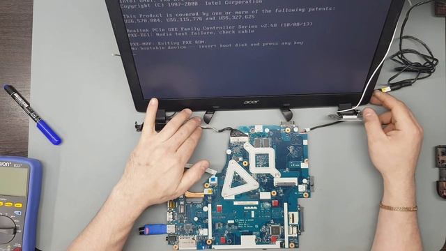 Acer ремонт материнской платы два раза) ремонт петель!