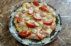 Пицца из вермишели быстрого приготовления. Пицца из Ролтона
