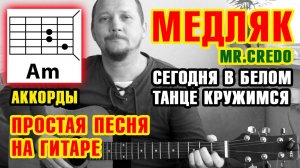 СЕГОДНЯ В БЕЛОМ ТАНЦЕ КРУЖИМСЯ (МЕДЛЯК) - MR. CREDO - ПРОСТАЯ ПЕСНЯ НА ГИТАРЕ - АККОРДЫ БОЙ ШЕСТЁРКА