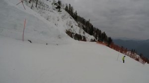 2024-03.05. Сочи. Красная поляна. Панорама (красная) - Реликтовый лес (синяя)