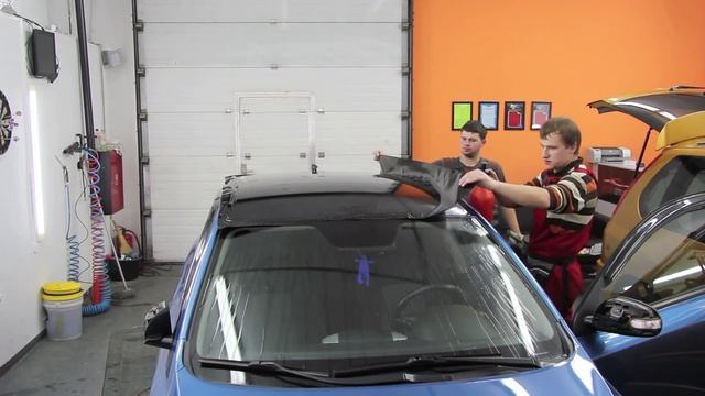 Оклейка крыши в черный глянец (PDR-Studio) смотреть онлайн