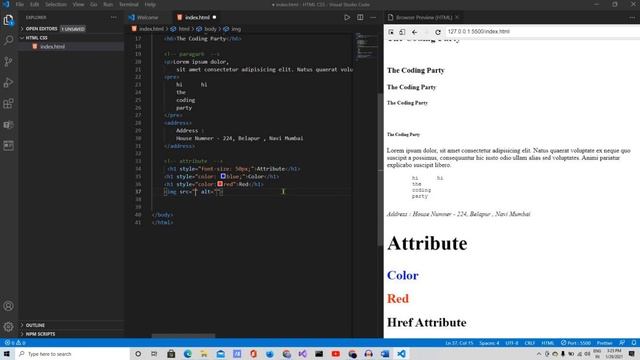 ? #4 HTML Form ,HTML Tables |HTML P|HTML attributes, HTML styles Learn HTML, HTML Seekhiye