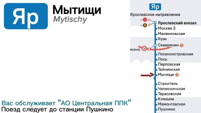 Информатор САВПЭ (Спутник): Мск Ярославская - Пушкино (новый)