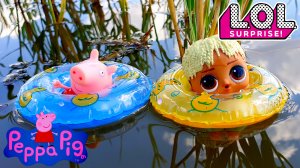 Свинка Пеппа Влад А4 купаются в РЕКЕ