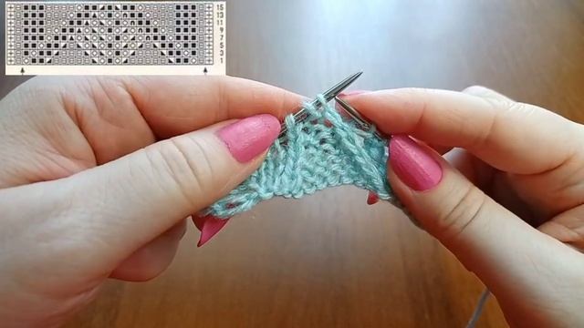 Оригинальный ажурный узор спицами + схема. Узоры спицами. Knitting an original openwork pattern.