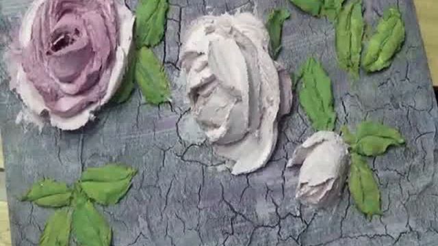 Как сформировать листок розы.Скульптурная живопись. смотреть онлайн