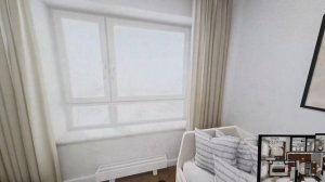 3D обзор ЖК Сиберово Двухкомнатная кавартира 50,5м2