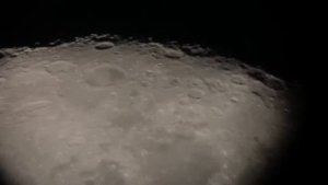 Close up of the Moon’s Craters through Orion Space probe 76 mm reflector telescope!