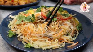 КИТАЙСКИЙ САЛАТ «ДОМАШНИЙ» - вкусный рецепт салата с фунчозой и овощами