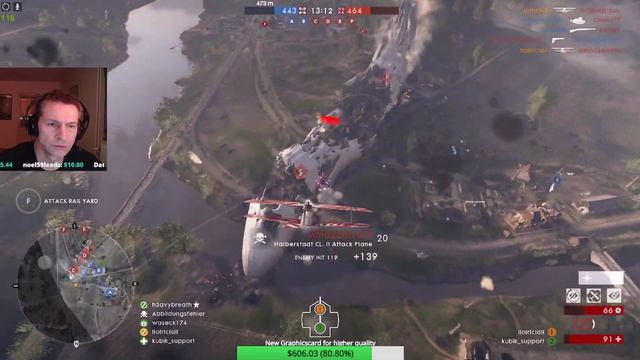 Battlefield 1 - 70-1 in attack plane - Remember those days =)? смотреть онлайн