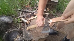 Как насадить топор чтобы не слетал. Гарантия на рассыхание