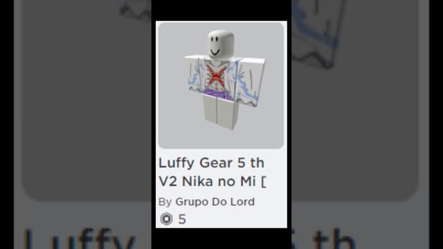 [Anime Outfit Ideas] How To Make Luffy Gear5 (Nika) In Roblox [One Piece] #Shorts